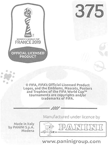 Miniatura 2 de 2019 Panini FIFA Women's World Cup France Album Stickers (Individual Sticker Only) Soccer #375 Ria Percival New Zealand 2 Inch by 2 12 Inch