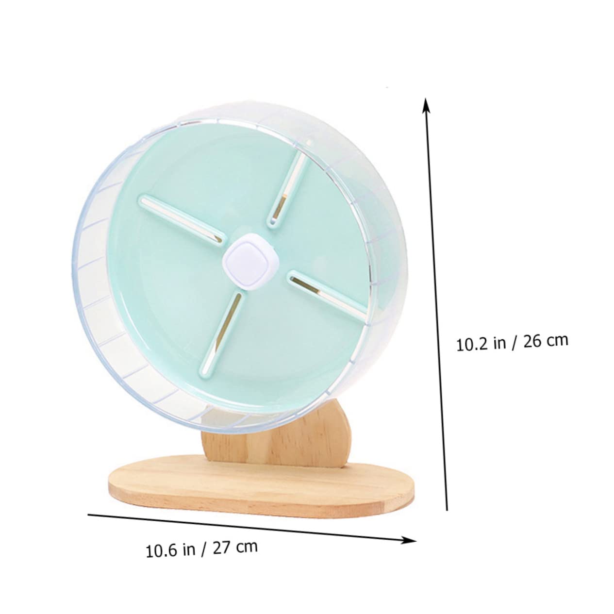 FRCOLOR Rueda para Hámster Silenciosa Soporte, Rueda de Ejercicio para Roedores Pequeña de 20 Cm, Material Abs y Madera, Adecuado para Jaulas de Mascotas y Aumentar Su Actividad