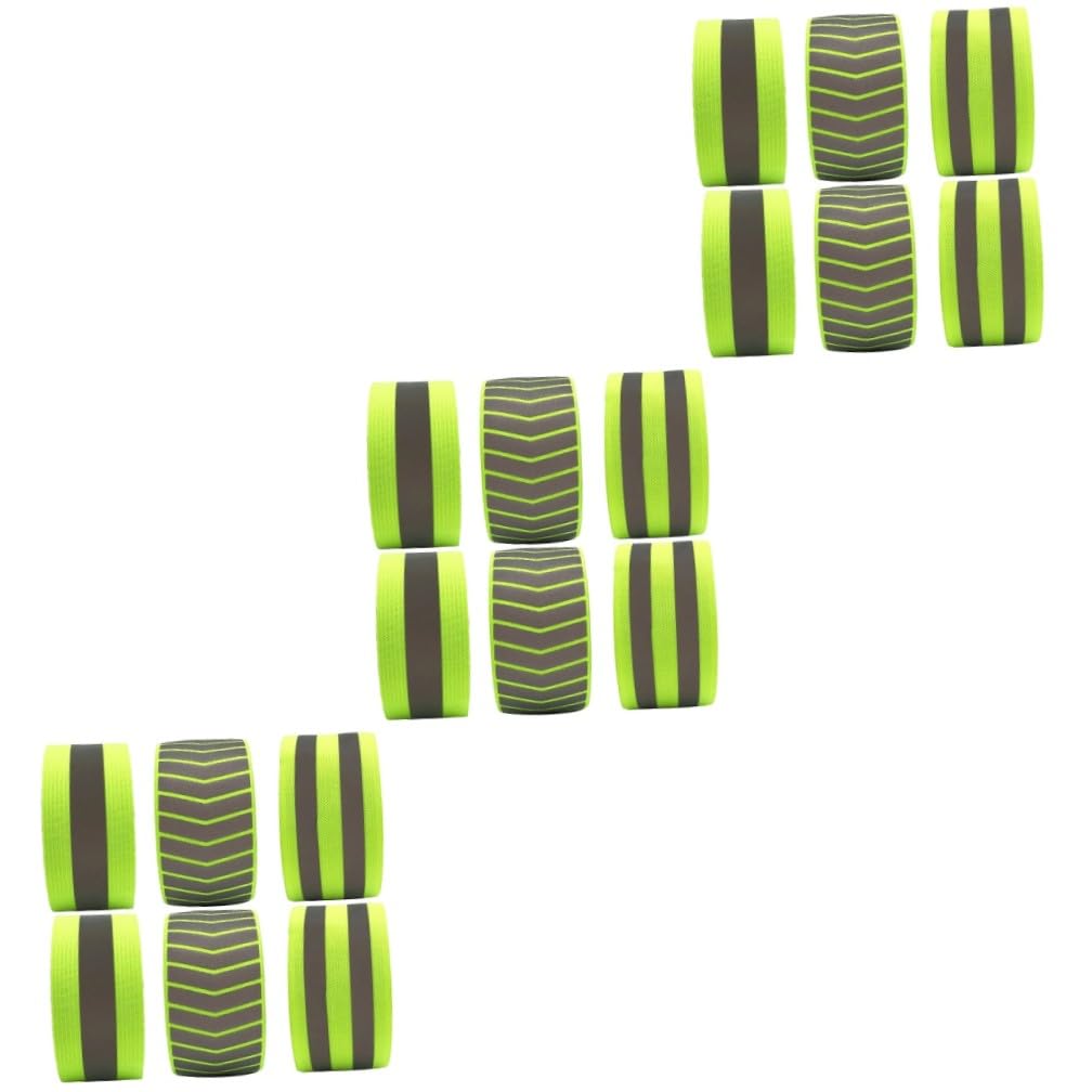 YARNOW Brassard Réfléchissant Réflecteurs Coureurs Poignet Nuit Brassard Fluorescent Bande De Sécurité Bracelets Groupe Ceinture De Course Sport Brassards Illuminé Green