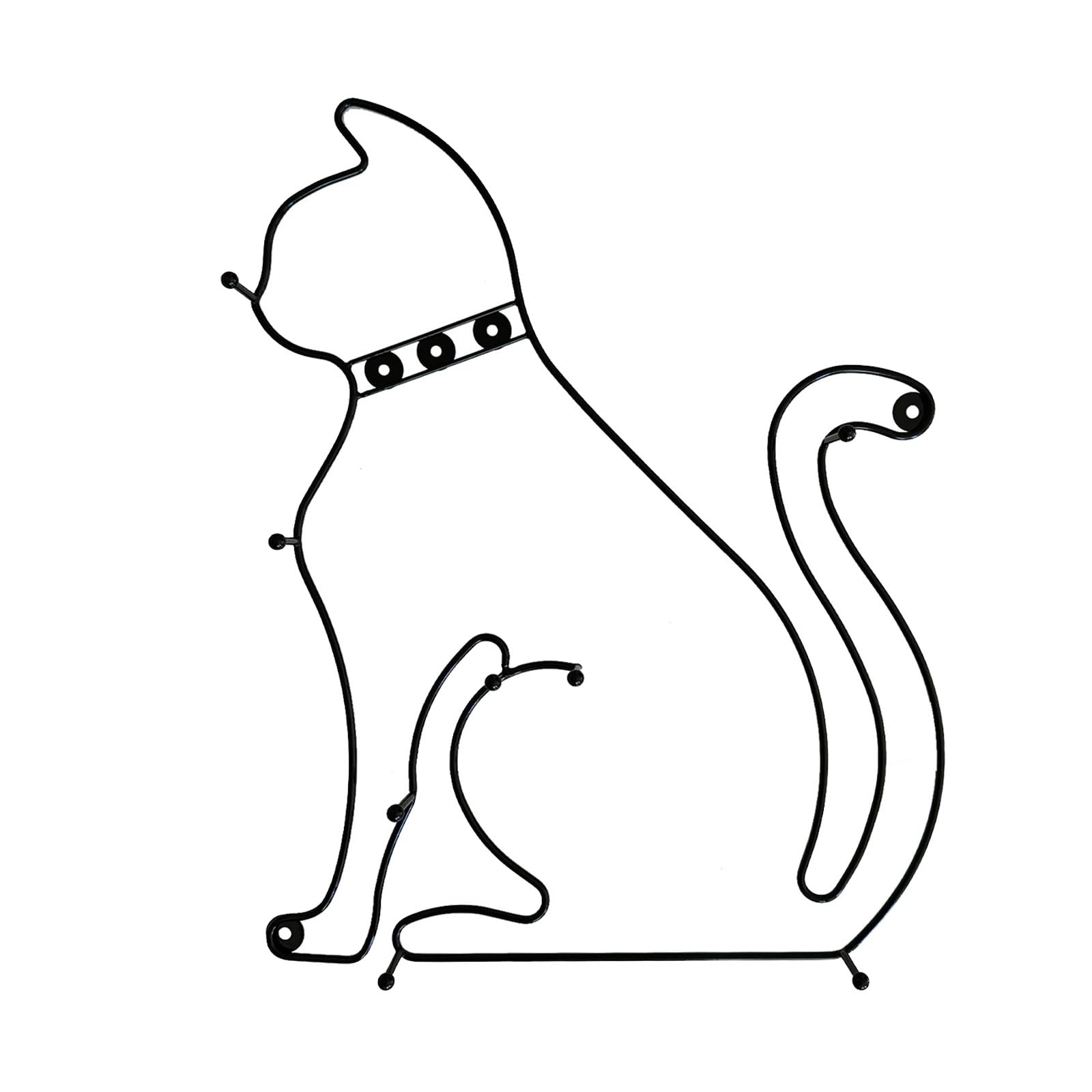 Tsophreniq Practical Iron Wall Hook for Organizing Entryway Bedroom Featuring Cartoon Cats Functional and Simple Decors Cats Wall Hook