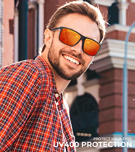 Image of KALIYADI Sunglasses for Mens Polarized-Sunglasses: Men Sun Glasses with UV400 Protection for Driving Fishing Golf