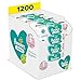 Pampers Lingettes Sensitive, Lot de 15x80 (1200 Lingettes), Aident à Protéger la Peau des irritations et Sans Parfum ni Alcool