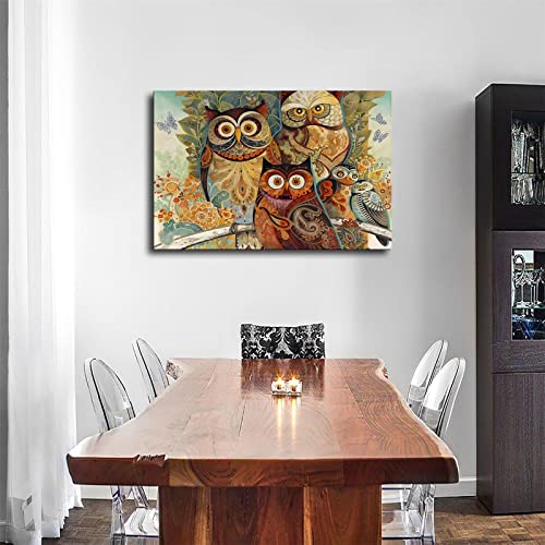 Owls Canvas Wall Art Print Owl Artwork Wall Decor Owl Canvas Poster Print Canvas Wall Art Decorative Painting Modern Art For Wall Decor Bedroom Decorations (Unframed,16X24Inch) #TOP2