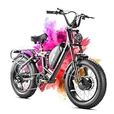 【👍👍𝟐𝟎𝟐𝟓 𝐍𝐞𝐰𝐞𝐬𝐭 𝐄𝐚𝐡𝐨𝐫𝐚 𝐋𝐮𝐧𝐚 𝐄𝐥𝐞𝐜𝐭𝐫𝐢𝐜 𝐁𝐢𝐤𝐞👍👍】 ①1000W Motor(Peak 1500W)②48V 15ABattery③Front Iron double shoulder double oil spring&Rear straight spring④Adjustable Rear Rack，⑤KDS Color Display⑥20*4.0 Fat Tire 【🥇𝐏𝐞𝐚𝐤 𝟏𝟓𝟎𝟎𝐖 𝐏𝐎𝐖𝐄𝐑𝐅𝐔𝐋 𝐌𝐎𝐓𝐎𝐑🥇】Eahora Luna ele...