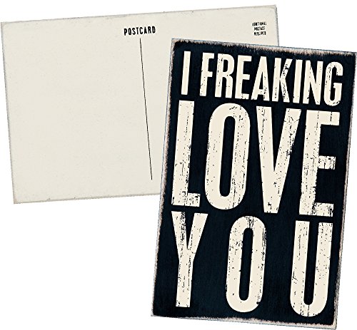 I Freaking LOVE YOU - Mailable Wooden Greeting Card for Birthdays, Anniversaries, Weddings, and Special Occasions