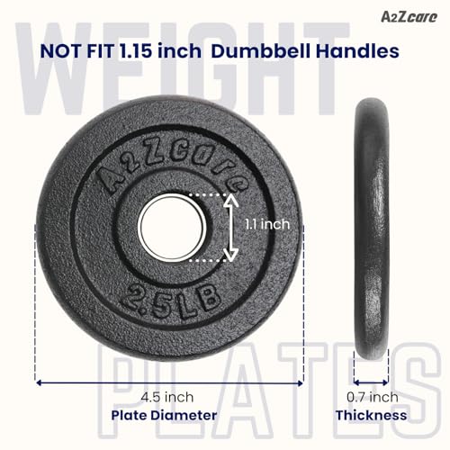 A2ZCARE 1.25 lbs to 15 lbs Cast Iron Weight Plates
