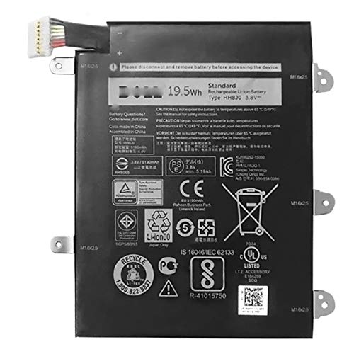 DELLノートパソコンバッテー DELL Venue 8 Pro 5855 HH8J0 HH8JO交換用のバッテリー 電池互換3.8V 19.5Wh