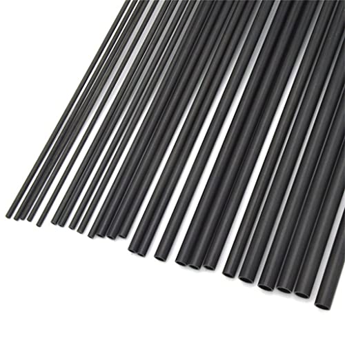 JEEIJ 2pcs 500mm Length Carbon Fiber Tube OD 1.8 2 2.5 3 4 4.5 4.7 5 5.5 5.8mm Carbon Pipe for DIY Drones, Fishing Rods, Kites and Tripod (Color : 5.8x4.5x500mm)
