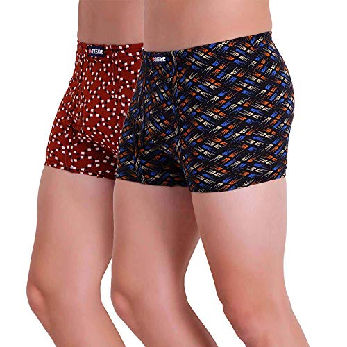 Image of T.T. Pure Cotton Printed Trunks for Men | Regular Fit | Snug Fit | Long Trunks | Inner Elastic | Soft and Comfortable |Assorted Prints| Pack of 3