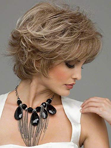 Kylie Medium Brown Wig, Wavy Shag, Human/Synthetic Blend