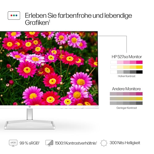 HP Series 5 527sa FHD IPS Monitor mit Lautsprechern | 68,6 cm (27 Zoll) | 100Hz | 1500:1 Kontrast | 99% sRGB | Dual-HDMI 1.4 | VGA… – Ansicht 6