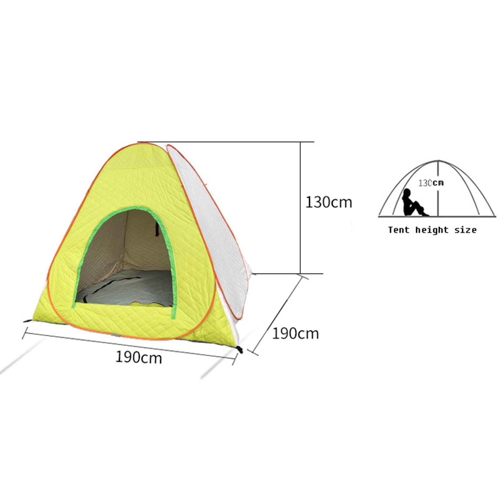 1-2 Person Ice Fishing Shelter, Thicken Cotton Fishing Tent, Warm Outdoor Camping Tent, Zippered Door & Carry Bag for Outdoor Camping Household faucets