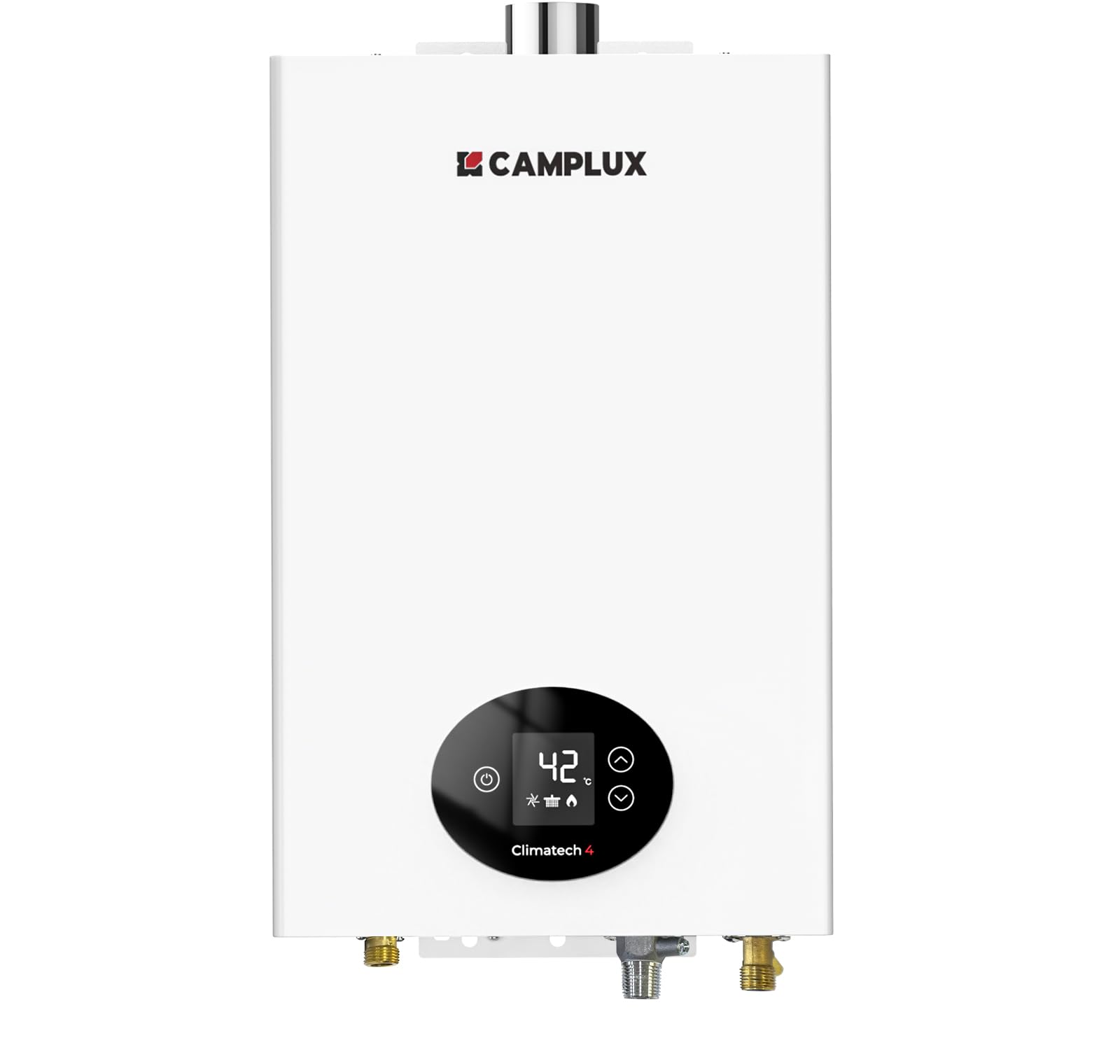 CAMPLUX Climitech 4 Gasdurchlauferhitzer 12 Liter, Indoor Gasdusche für Küche/Bad, Butan/Propan, 28-50 mbar, GX318LP