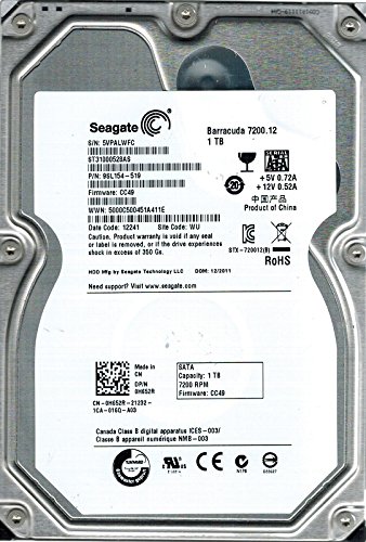 Preisvergleich Produktbild Seagate ST31000528AS F / W: cc49 P / N: 9sl154519 WU 1 TB