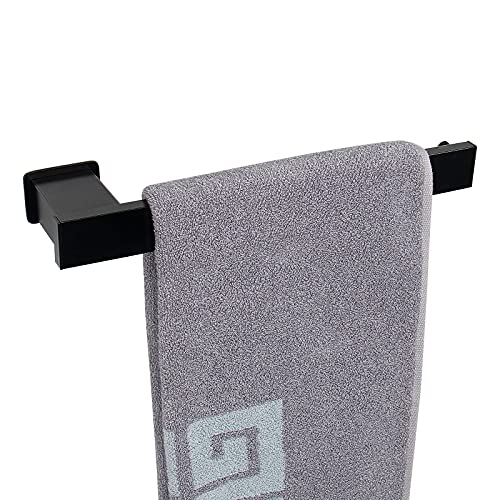 Nearmoon Hand Towel Holder/Towel Ring - Bathroom Towel Bar, Premium Thicken Space Aluminum Towel Rack Wall Towel Hanger, Contemporary Style Bath Hardware Accessories Wall Mounted (Matte Black) #TOP8