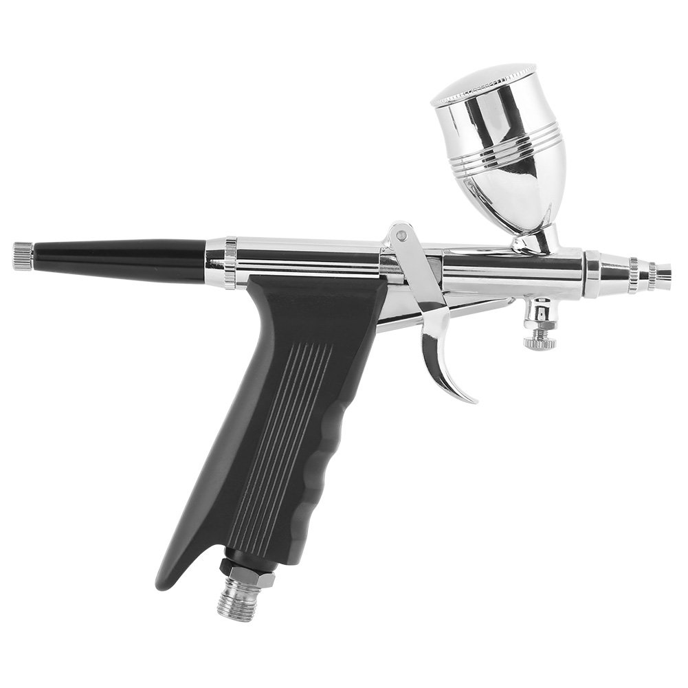 Boquilla cónica Volumen de Aire Ajustable Pistola de pulverización Kit de aerógrafo Juego de aerógrafo Pistola Kit de Pistola de Pintura, con Boquilla de 0,3 mm 0,5 mm 0,8 mm, 2CC 5CC 13CC