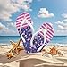Cndexd Boys Girls Fashion Flip Flops Thong Sandals, Non-Slip Lightweight Beach Shoes for Bathroom Shower Beach,Dinosaur
