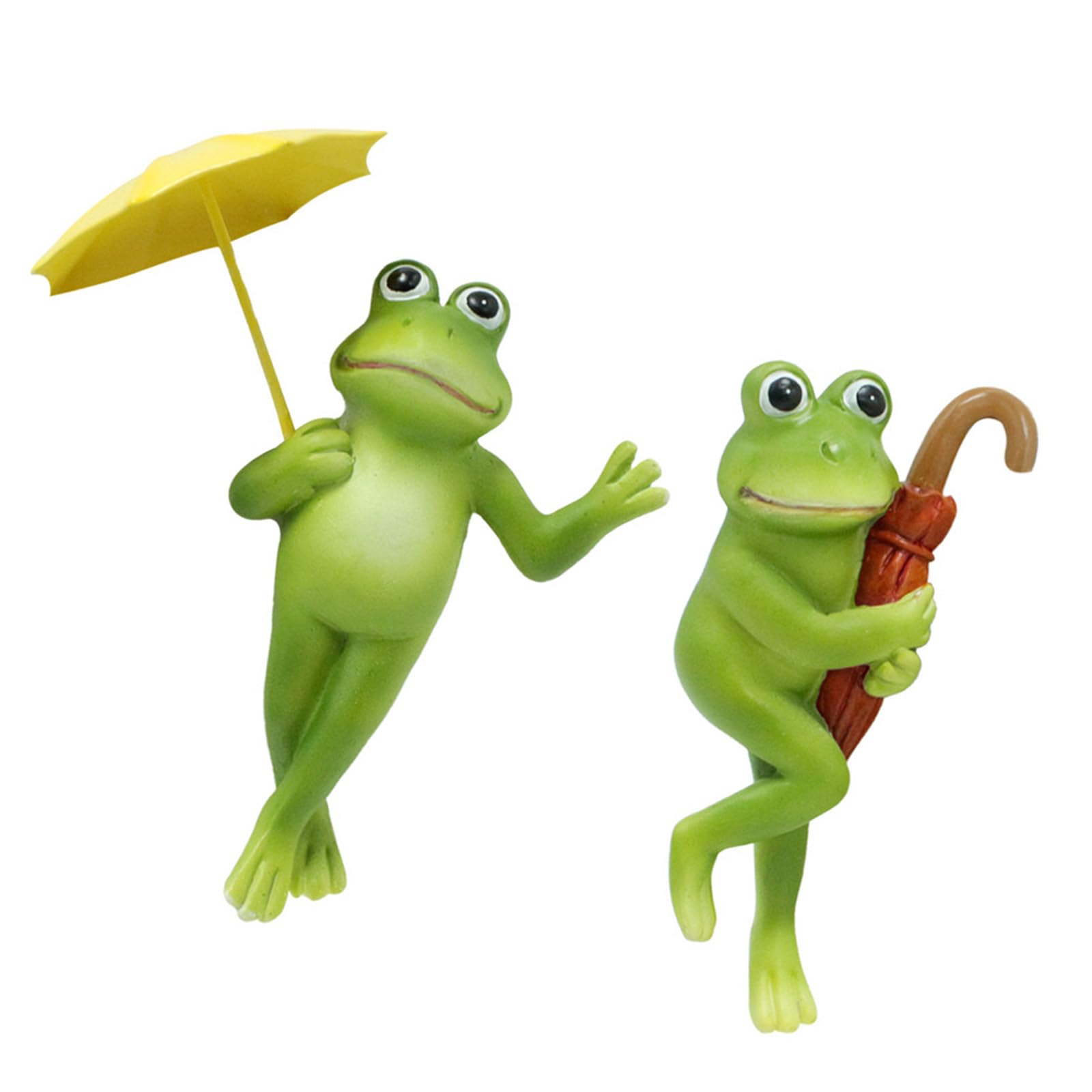 Snorvixre 2Pcs Flower Pots Hanger Frogs Decorative Figures Decorative Animals Resin Statue Garden Decoration Garden Pots
