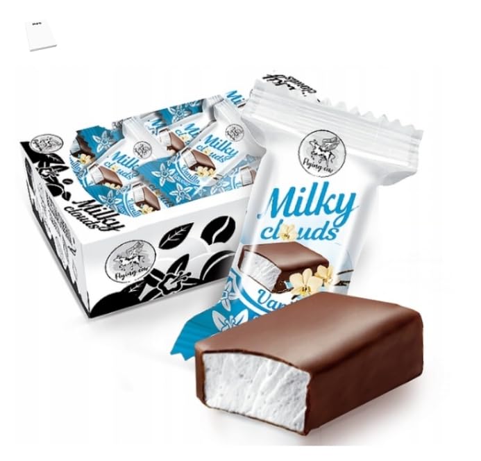 Cukierki Mleczna Chmurka pianki waniliowe w polewie 1kg Milky Clouds ABK Shipsy Block