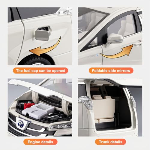 Modelo de Coche Vellfire MPV 1:18 con Sonido y Puertas Automáticas miniatura 6