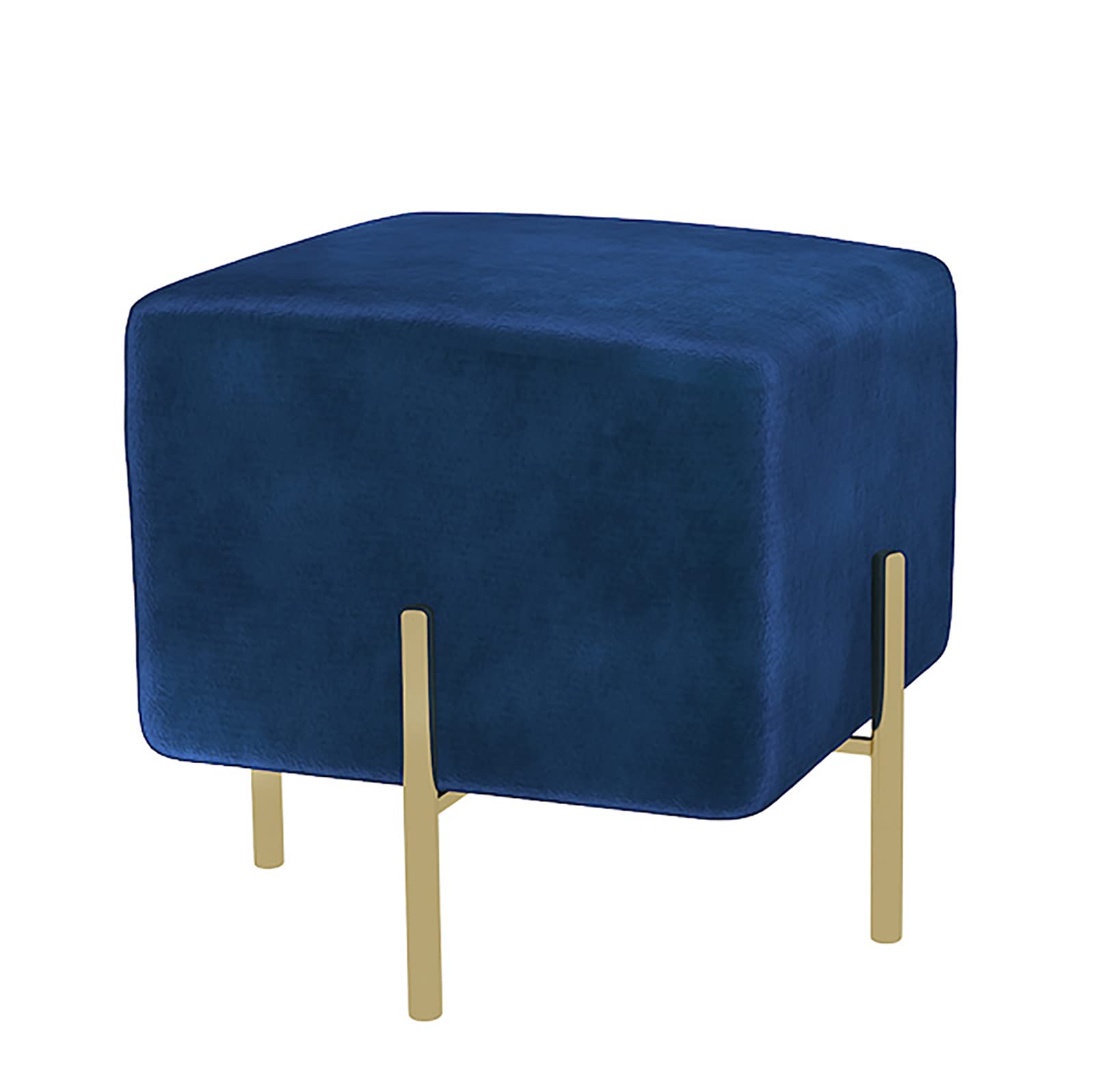Banc en velours capitonné de luxe avec base en métal élégante pour une entrée raffinée