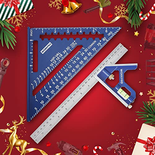 Workpro NOVASAT-0409-1513-35 Aluminum Alloy Carpenter Square And Zinc-Alloy Square Ruler Set thumb #6