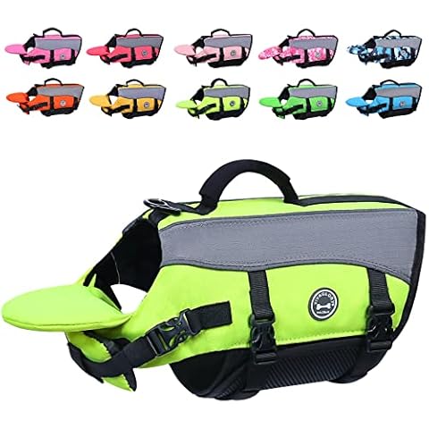 VIVAGLORY Hunde-Schwimmweste Float Coat Wassersport Schwimmhilfe Rettungsweste für Hunde Haustier Mit Griff und Reflektoren Cover