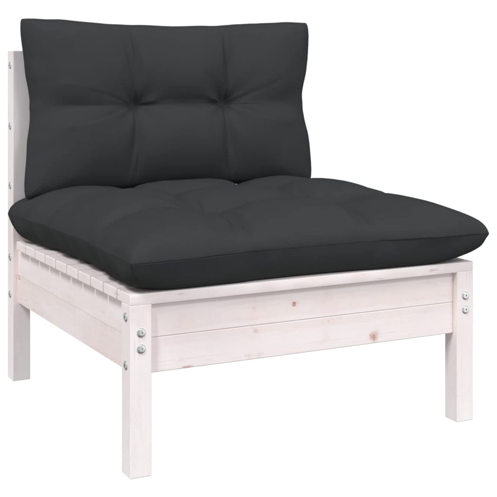 Muebles de jardín 11 pzas y Cojines, Muebles Jardin Exterior, Conjunto Jardin Exterior, Sofa Y Sillones Jardin, Set De Jardin Exterior, Conjunto Terraza Moderno, Blanco Madera Maciza Pino