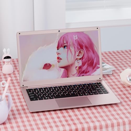 Image of 14'' Windows Laptop,Computer laptops,Celeron N4000 Processor, 8 GB RAM, 256 GB Storage,WiFi 5, Bluetooth 5.0,Windows 11, Laptop for Business, Office or Student use (Pink)