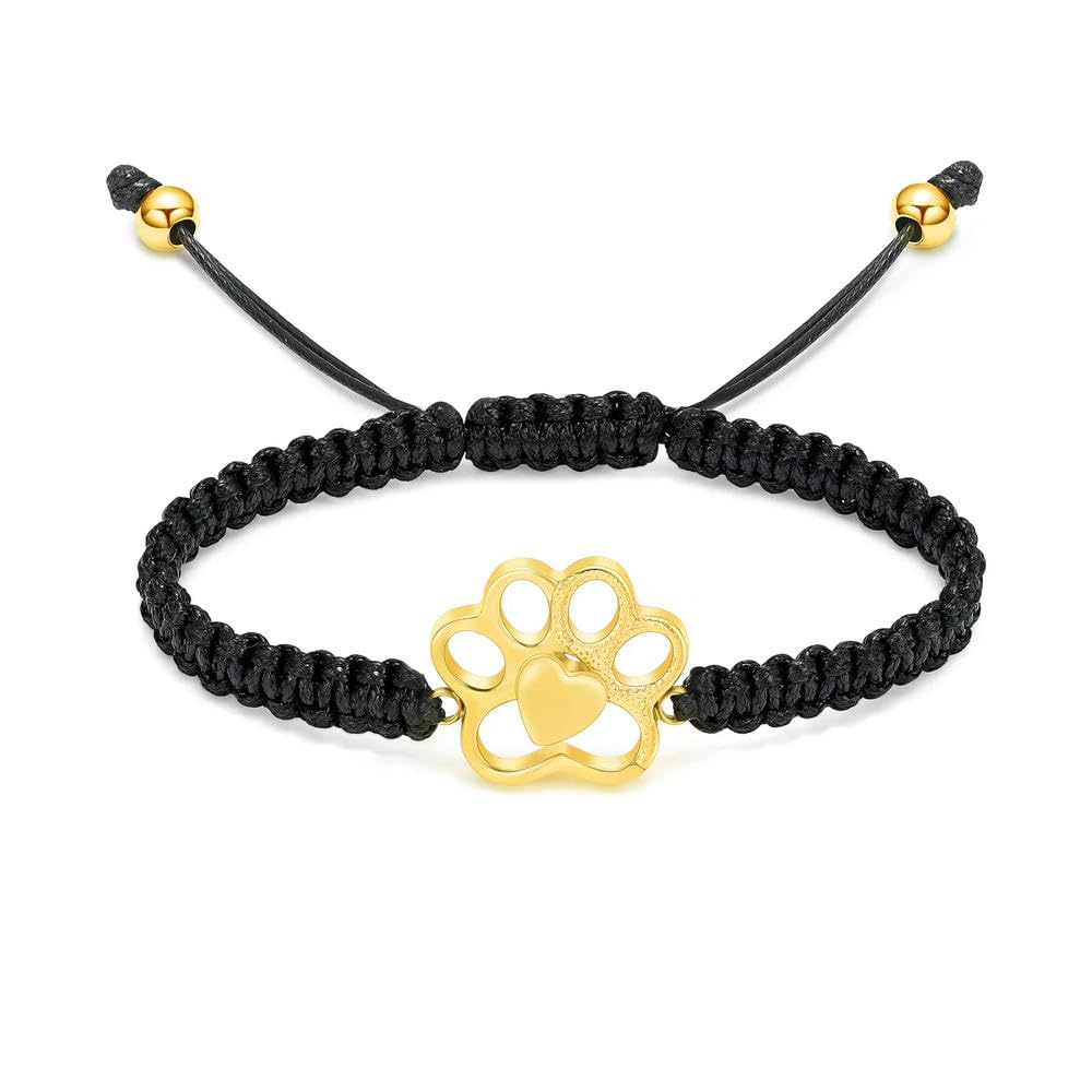 Urne bracelet patte pour cendres de chat : surmonter le deuil grâce à ce bijou ajustable doré