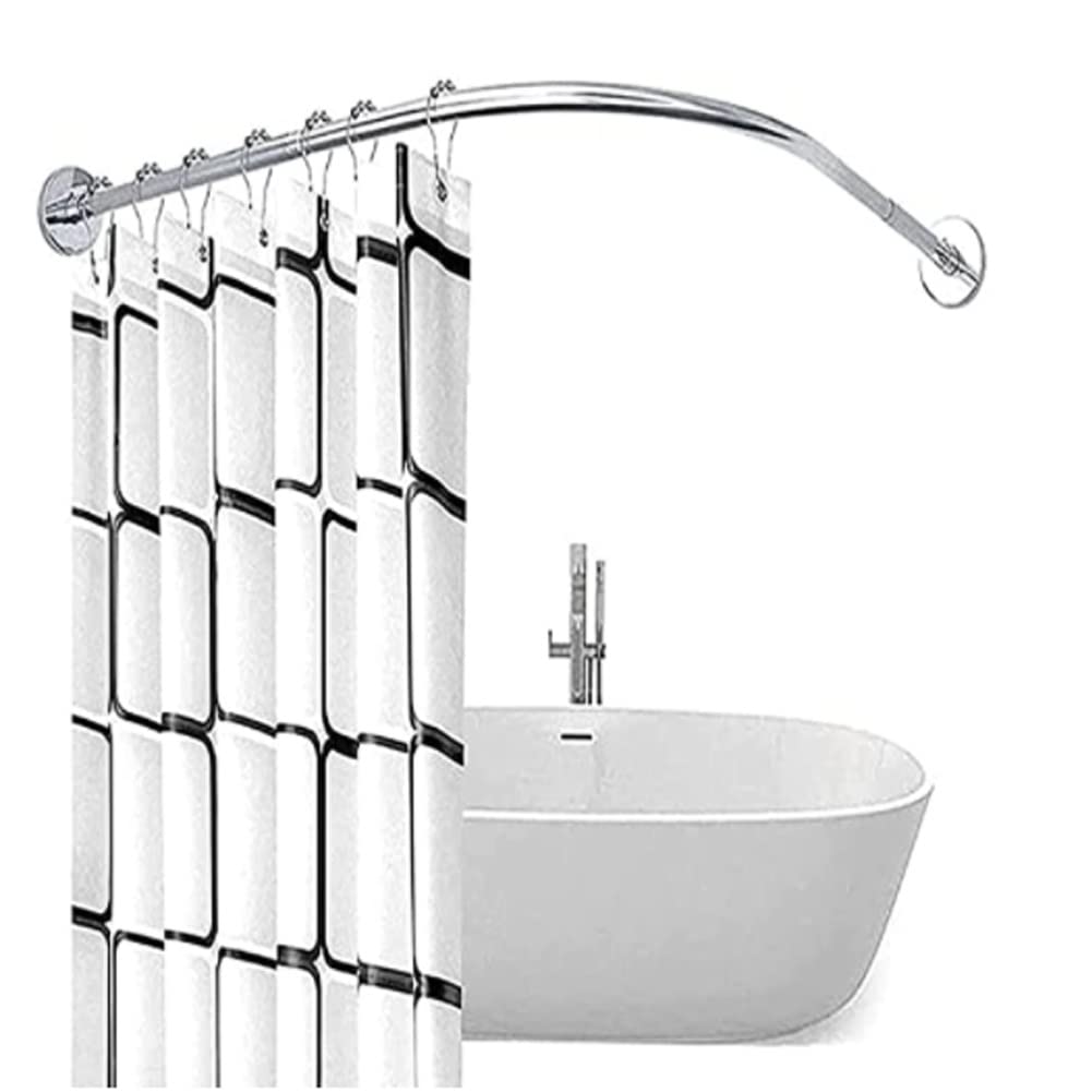 Buy VOLWCOOF Adjustable Corner Shower Rod,Extendable L Shaped Shower