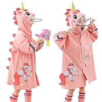 Kids Raincoats for Girls Boys Waterpoof Rainsuit Toddler Poncho 3D Cartoon Children Rainwear L Size