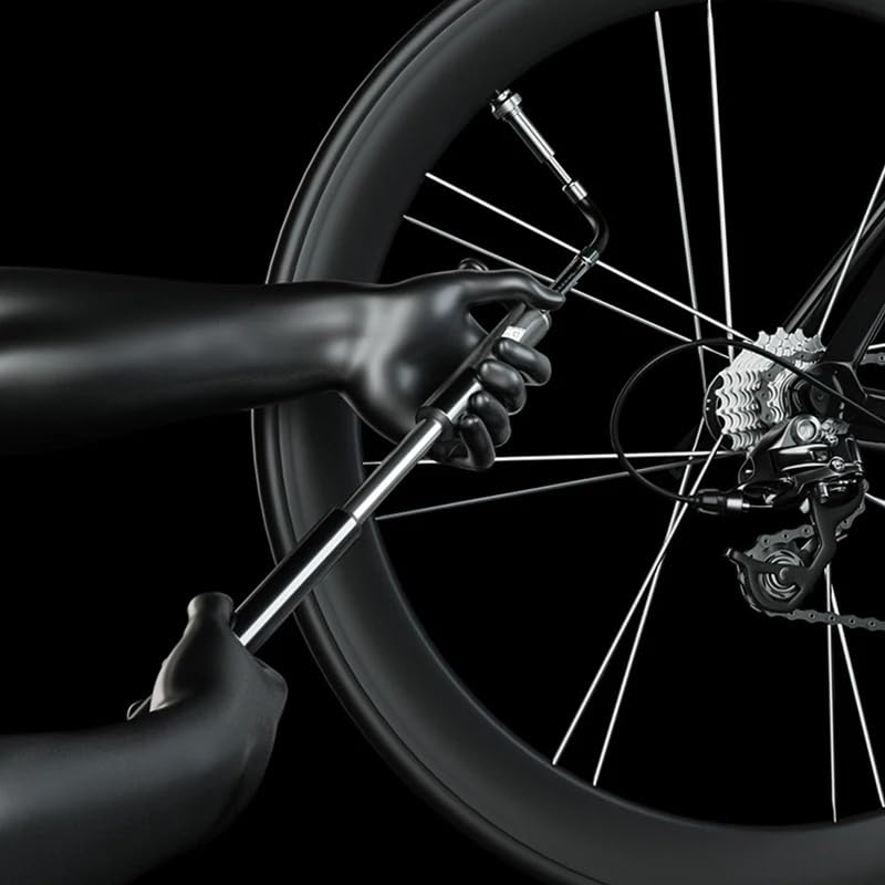 Hochdruck-Fahrradpumpe (160 PSI) aus Aluminium mit Presta- und Schrader-Ventil Schlauch Für Basketball, Fußball und Volleyball