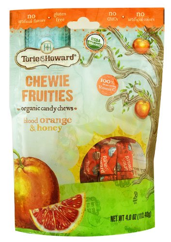 Torie & Howard Chewie Fruities Organic Candy Chews Blood Orange & Honey -- 4 oz - 2 pc