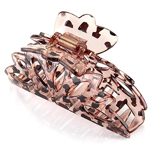 fitTek® Retro Metal Acrylics Leopard Hair Clip Claw Clamp Fashion