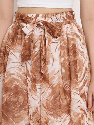Image of NUEVOSDAMAS Women Floral Printed Midi Skirt