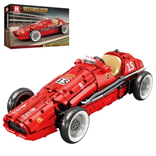 Image of Reobrix F1 Car Building Set for Adults, Retro Formula Racing Model Kit, Classic 1:8 Scale Collectible Race Car Building Blocks Kit for Home & Office Decor, Creative Gifts for Adults Teens,1809 Pcs