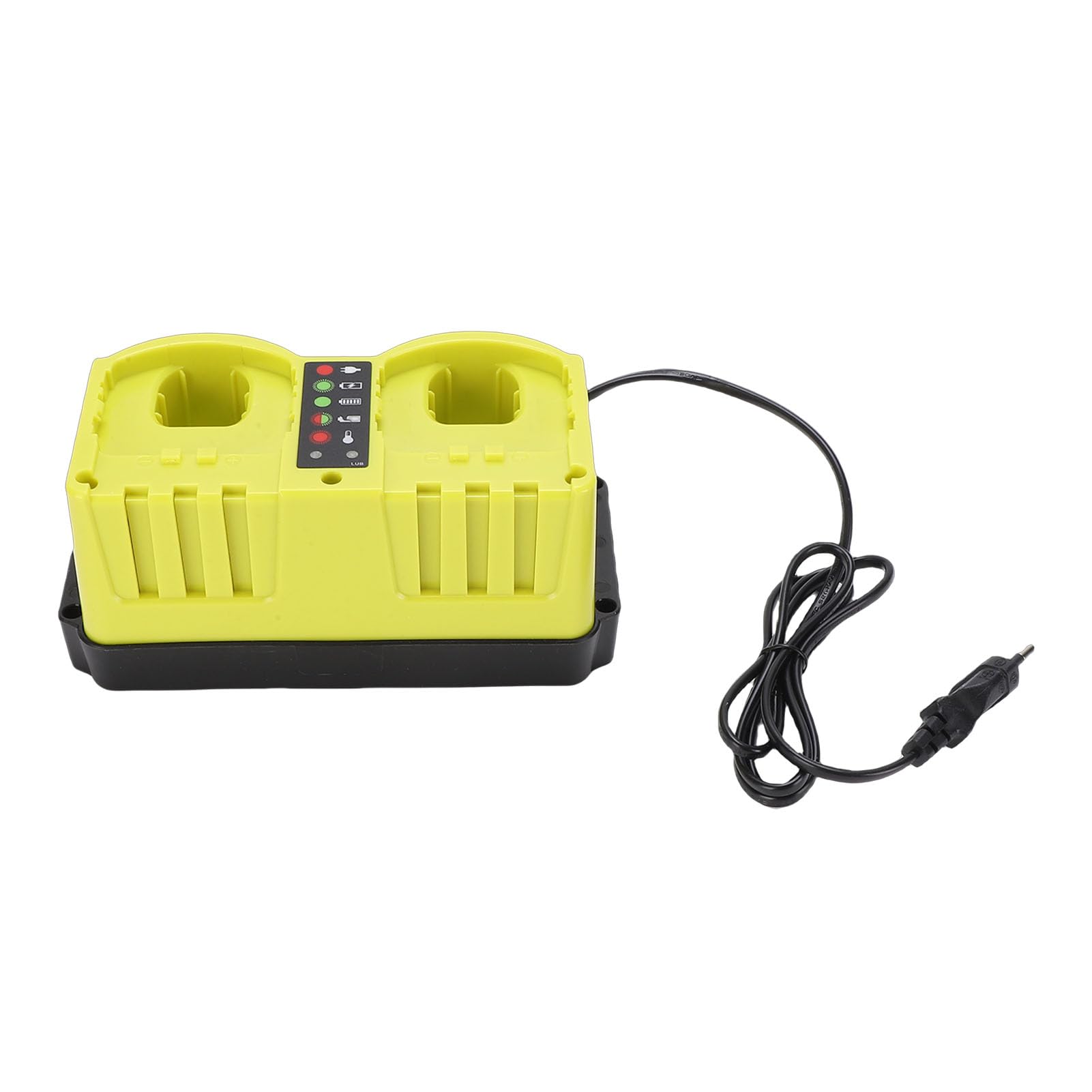 Tnfeeon Caricabatterie Rapido a Doppio Alloggiamento, Caricabatterie Leggero per Utensili Elettrici in ABS, Soluzione di Ricarica Rapida per Modelli P117 P118 P119