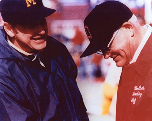 BO SCHEMBECHLER MICHIGAN-WOODY HAYES OHIO STATE 8X10 SPORTS ACTION PHOTO