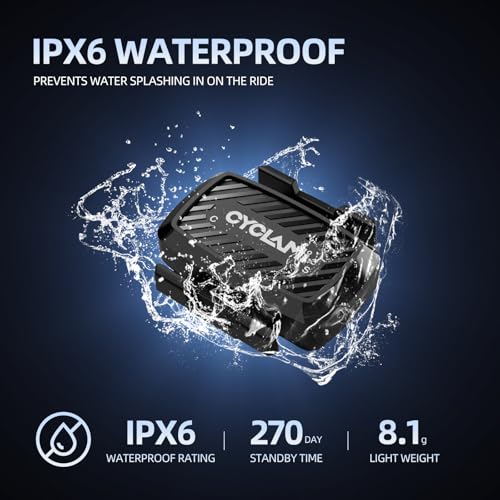 CYCLAMI Bike Speed/Cadence Sensor ANT+ & Bluetooth RPM Cycling Sensor, Wireless Bicycle Cadence Sensor for All Cycling Computer, Compatible with Zwift, Rouvy, IPX6 Waterproof with 270H Battery Life - Thumbnail 6