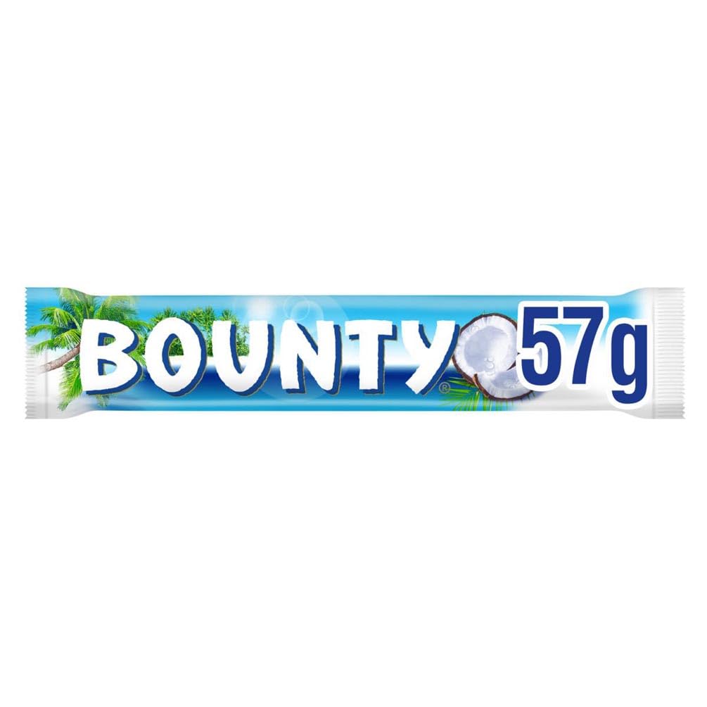 Bounty Schokoriegel, Kokos und Schokolade Geschmack, 24 Riegel in einer Packung (24x 57g)