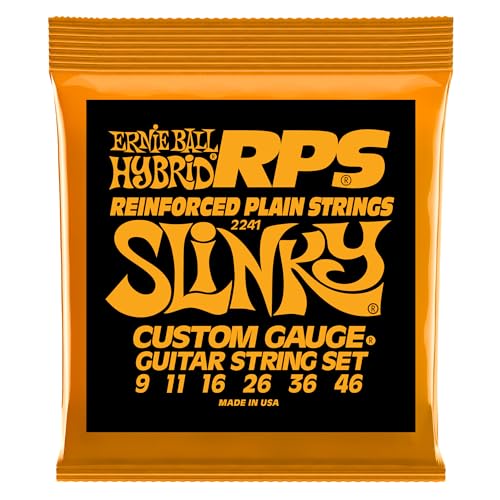 Ernie Ball Hybrid Slinky RPS - Cuerdas para guitarra eléctrica, entorchado de níquel, calibre 9-46