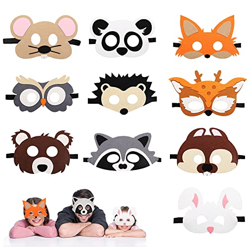 Sunshine smile Máscaras de feltro, corda elástica máscaras, máscara de cosplay para crianças, festa de aniversário máscara, máscaras animais (B)