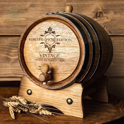 Personalized - Limited Edition Custom Engraved American Premium Oak Aging Barrel - Whiskey Barrel | Age your own Whiskey, Beer, Wine, Bourbon, Tequila, Rum, Hot Sauce & More (3 Liters)