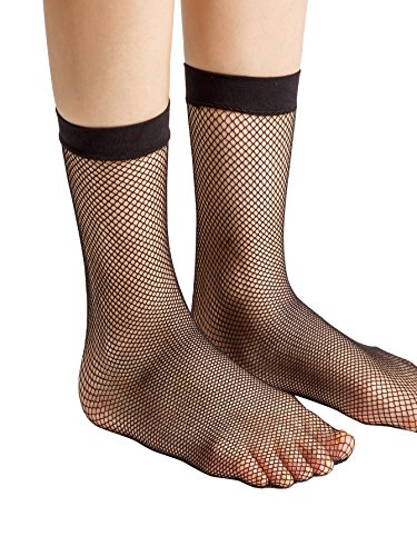 Floerns Women's 3-4 Pairs Hollow Out Solid Fishnet Socks3