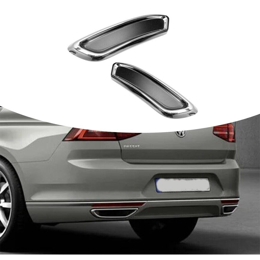 WA Cadre de déflecteur d'échappement chromé en acier inoxydable 2 pièces pour VW Passat B8 BERLINE/BREAK 2014-2017