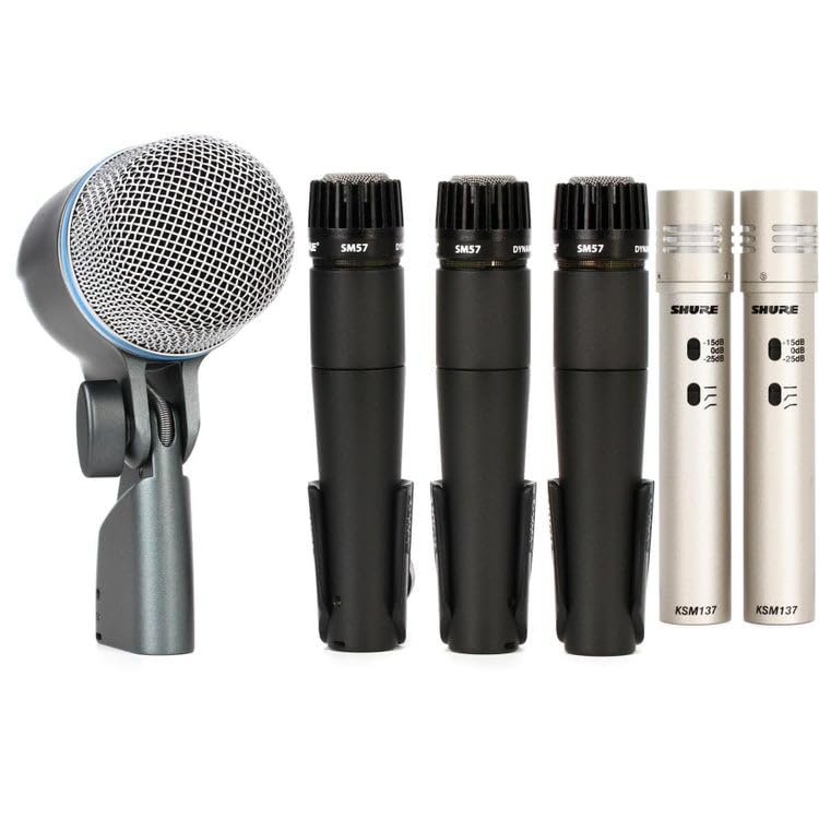Amazon.com: Shure DMK57-52 and KSM137 Pair Drum Microphone Bundle
