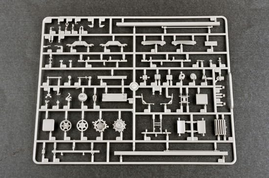 Plastic sprue containing parts for the M270/A1 model kit, possibly track links or mechanical components.