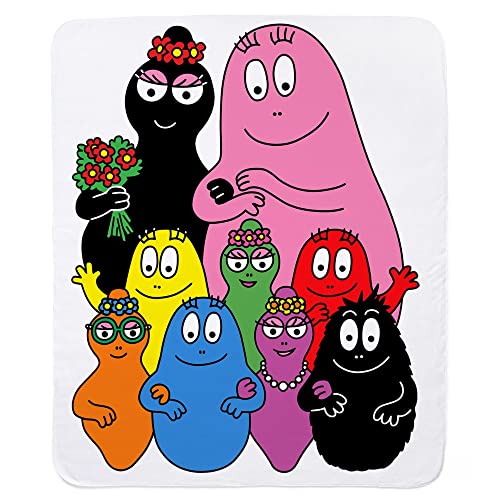 Couverture Famille Barbapapa Jeté De Canapé Doux Flanelle Couverture Chaude Plaids pour Canapé Lit Chambre,50'x40'