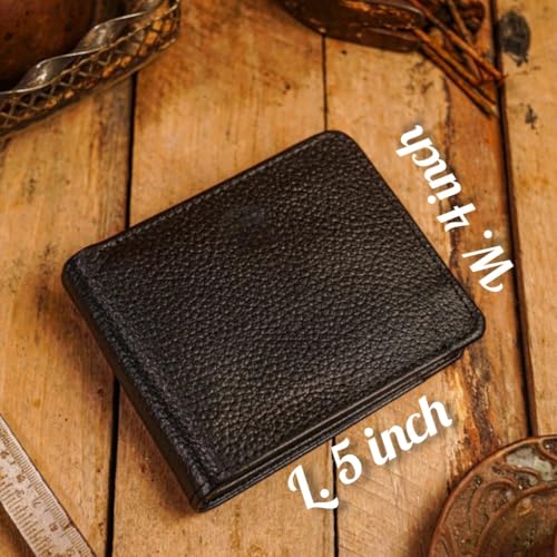 RFID Blocking Wallet for men-Italian Leather Bifold Wallet-Genuine Leather Wallets for men Bifold (Multiple Colors) (Genuine Leather, Black-Dotted Leather Wallet)3